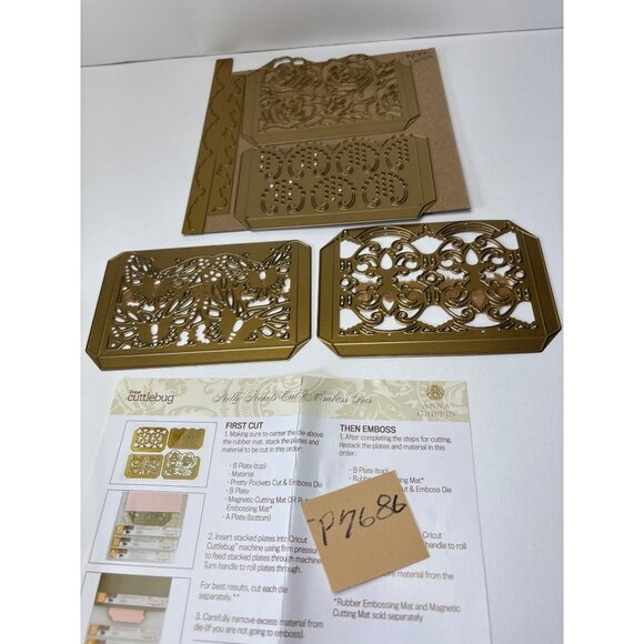 Anna Griffin Pretty Pockets Cut & Emboss Dies Cricut Cuttlebug Crafts - Picture 14 of 15